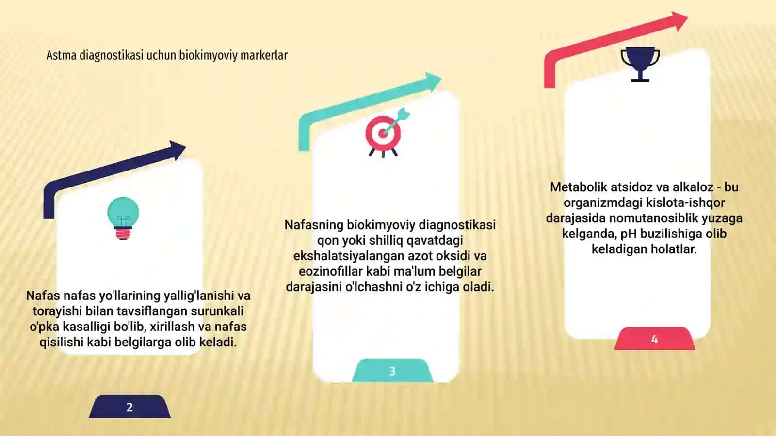 Nafas va metabolik atsidoz va alkalozlarni kelib chiqishi,biokimyoviy tashxisi 4