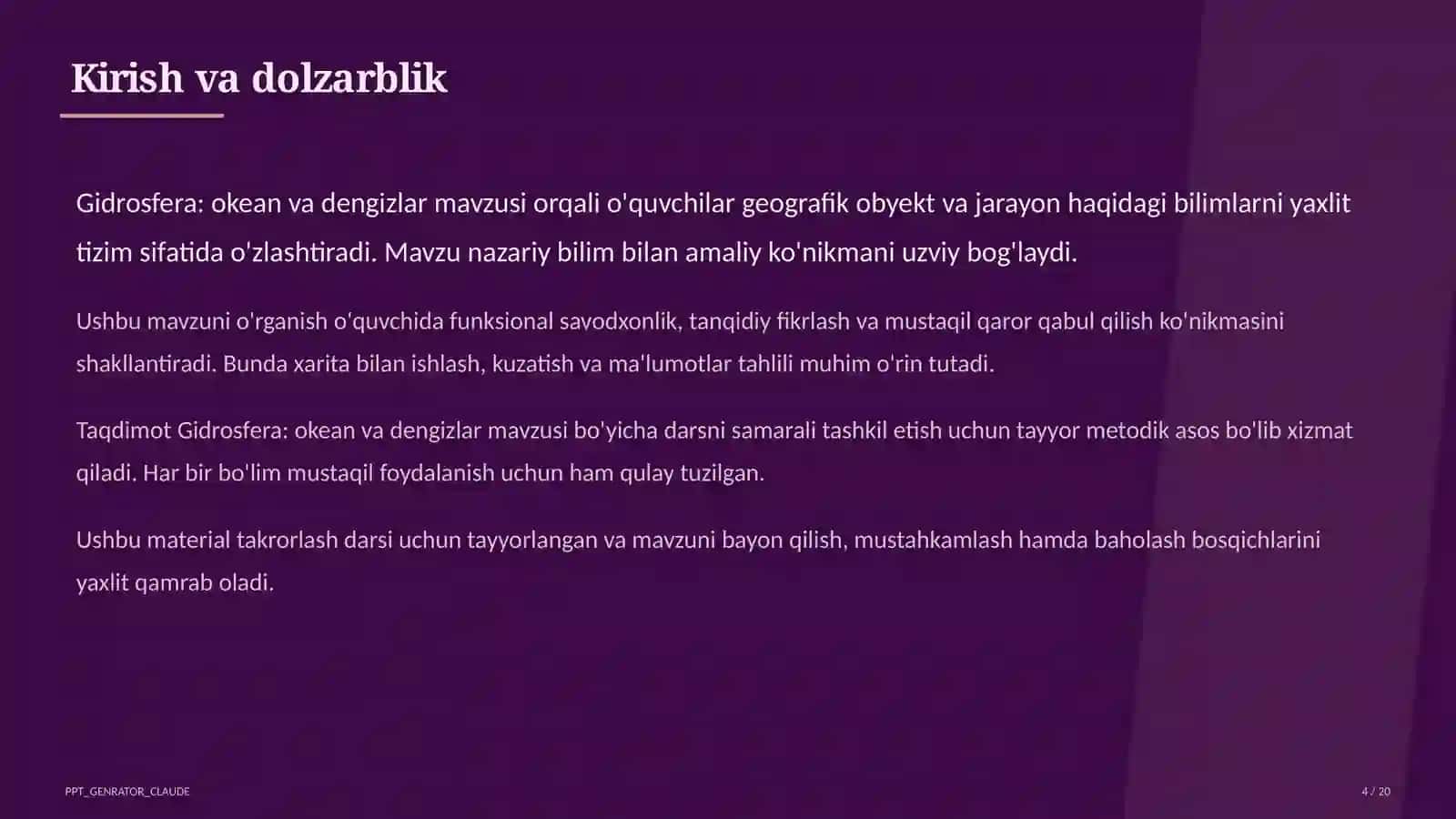 Gidrosfera: okean va dengizlar (6-sinf) 4