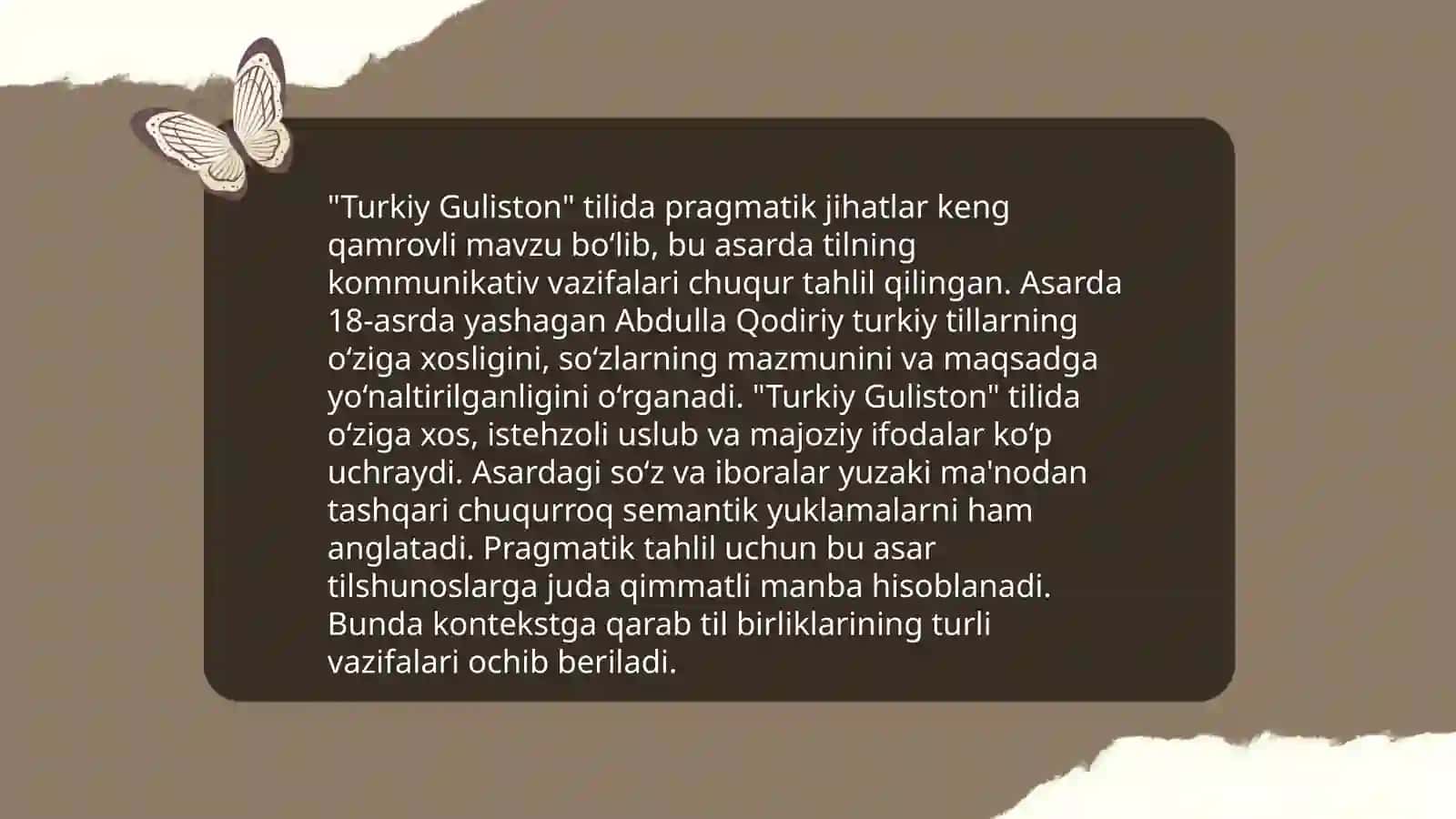 Abdulla Avloniyning "Turkiy guliston yoxud axloq" asar tilida nutqiy akt tahlili 4