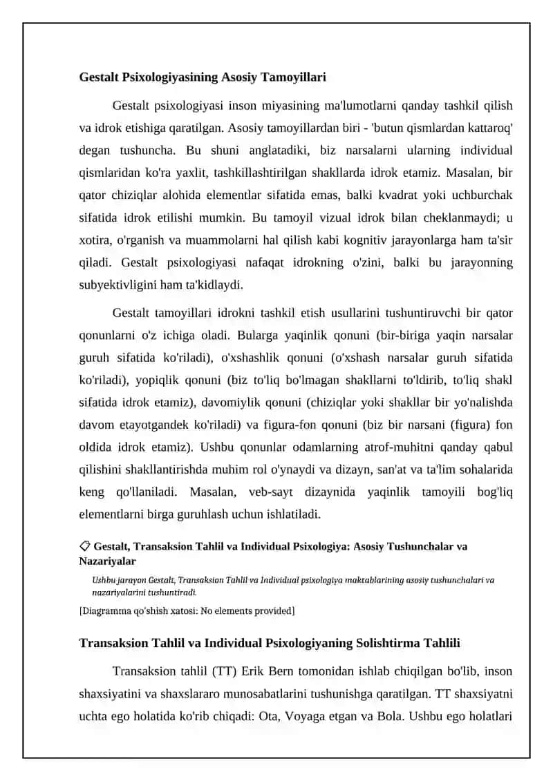Psixologiya maktablari geshtalt, tranzaktanaliz va indivudualizm 4