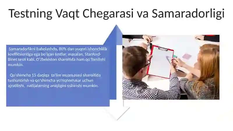 Qobiliyatni oʻrganish test topshiriqlarini tanlash 4
