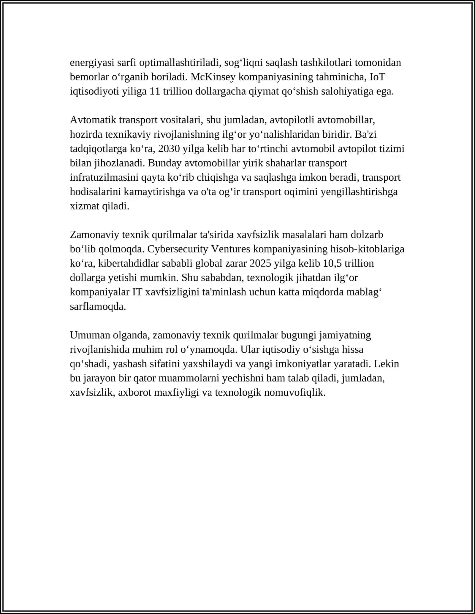 ZAMONAVIY TEXNIK QURILMALAR TAHLILI 4