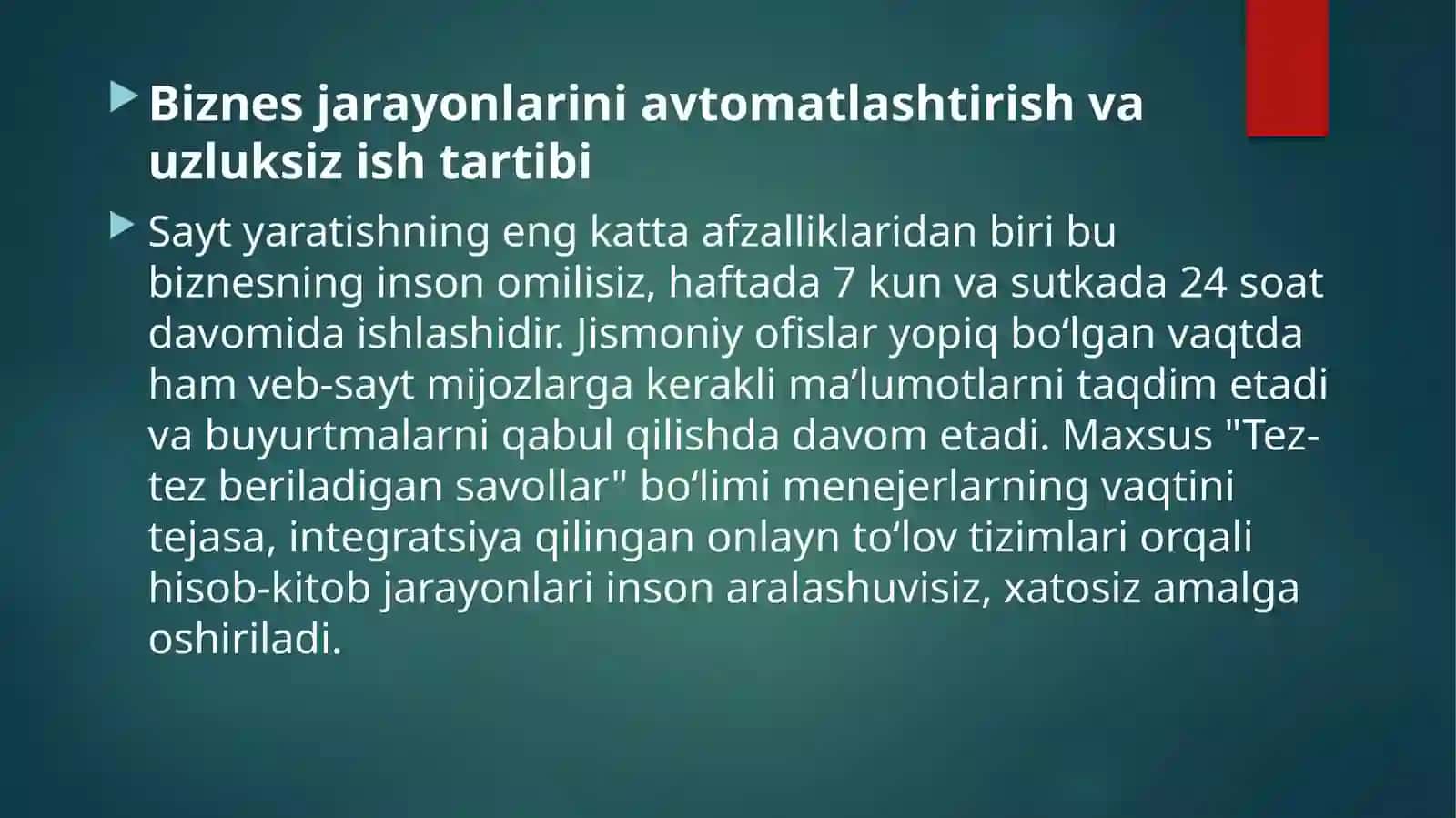Sayit yaratish imkoniyatlari 4