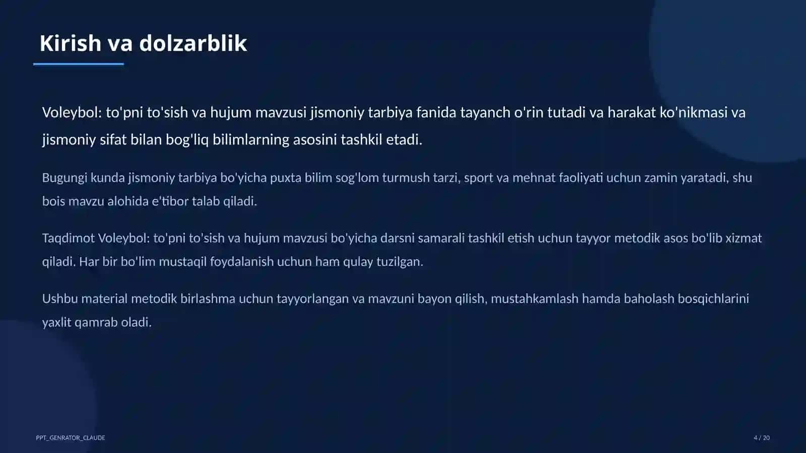 Voleybol: to'pni to'sish va hujum (7-sinf) 4