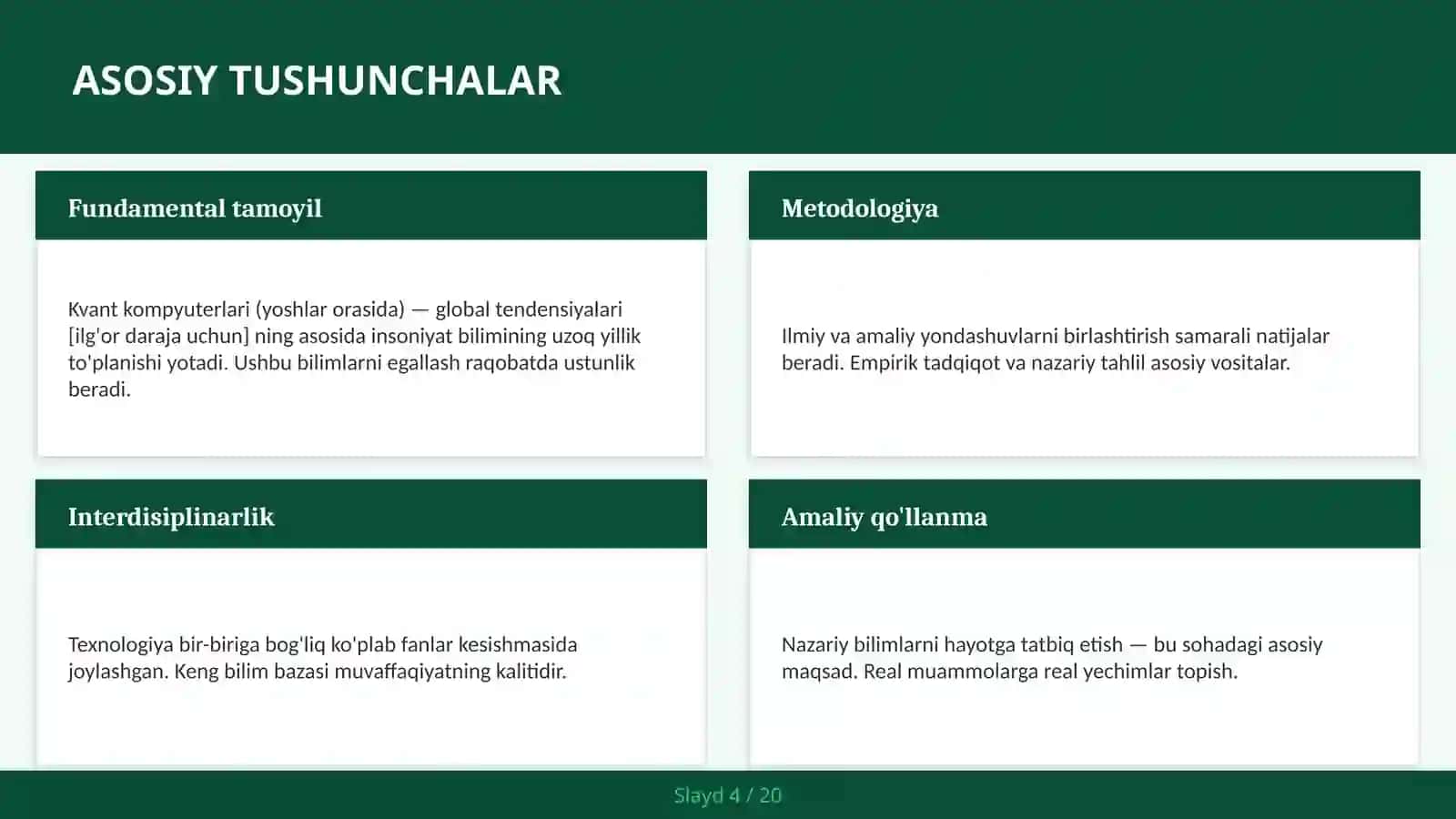 KVANT KOMPYUTERLARI (YOSHLAR ORASIDA) — GLOBAL TENDENSIYALARI [ILG'OR DARAJA UCHUN] 4