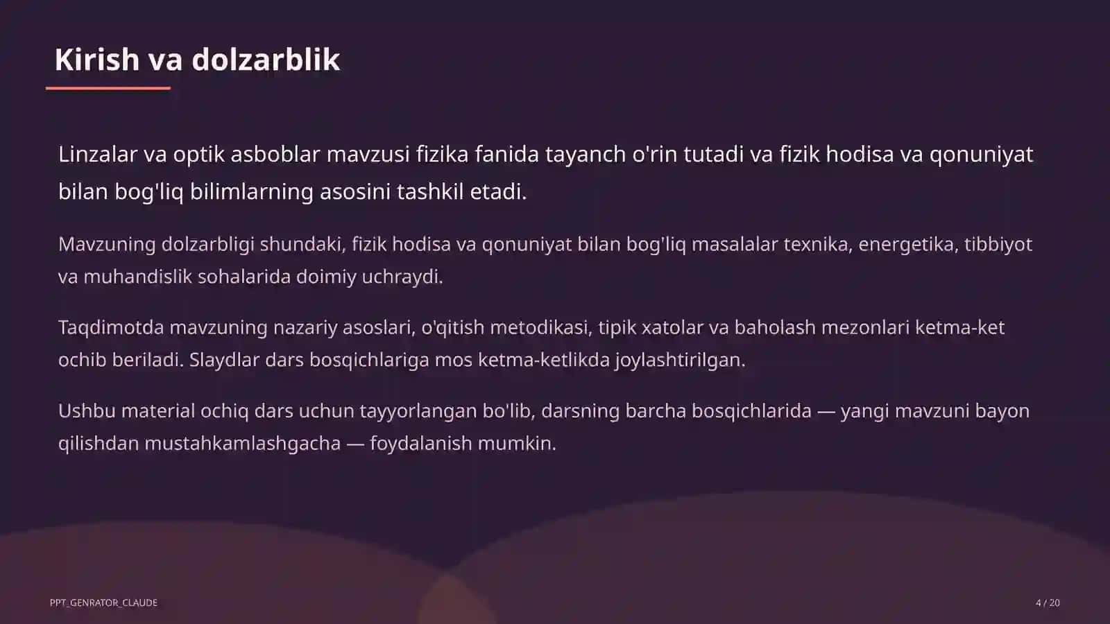 Linzalar va optik asboblar (11-sinf) 4