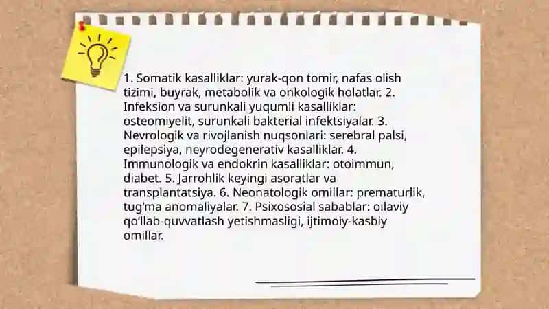Shifoxonada uzoq muddat davolanayotgan bolalar tavsifi 4