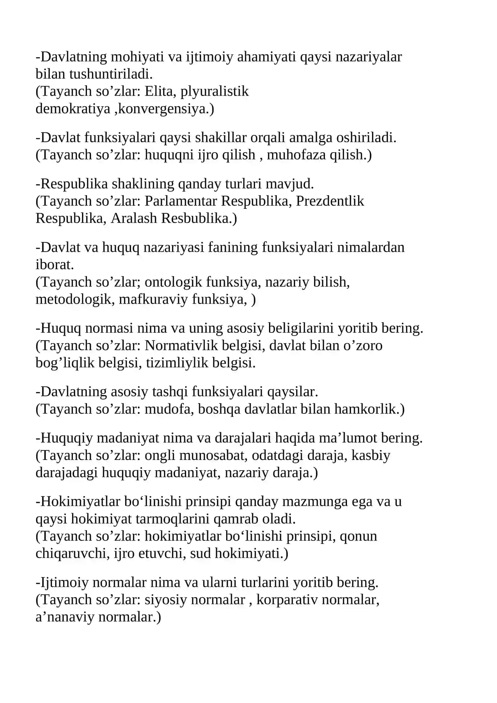 Davlatning boshqaruv shakli qaysilar 4