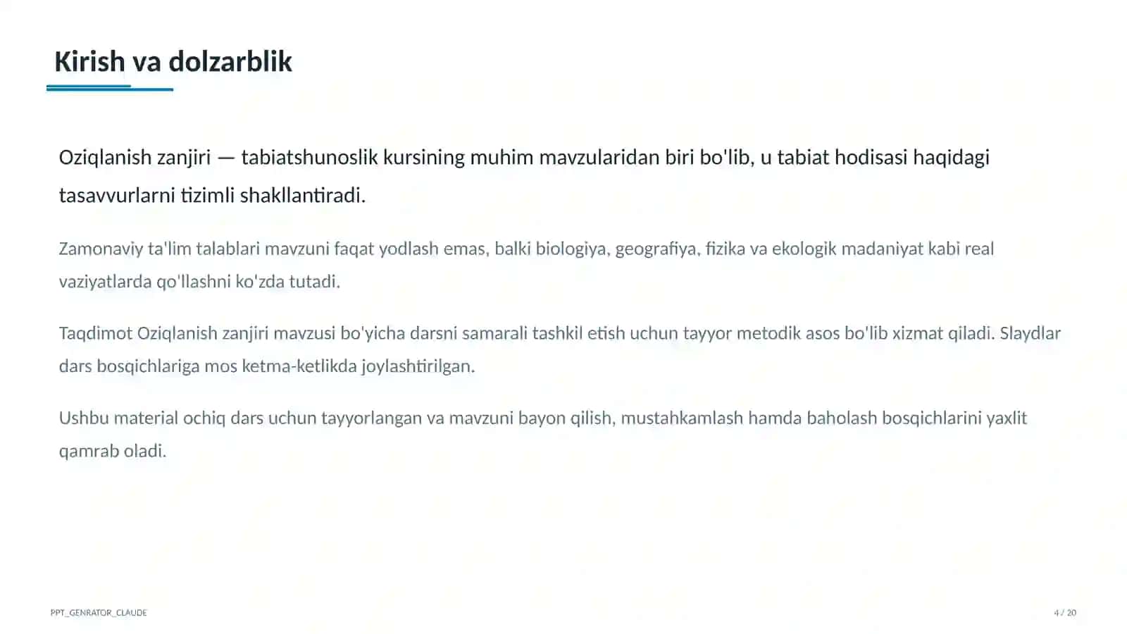 Oziqlanish zanjiri (3-sinf) 4