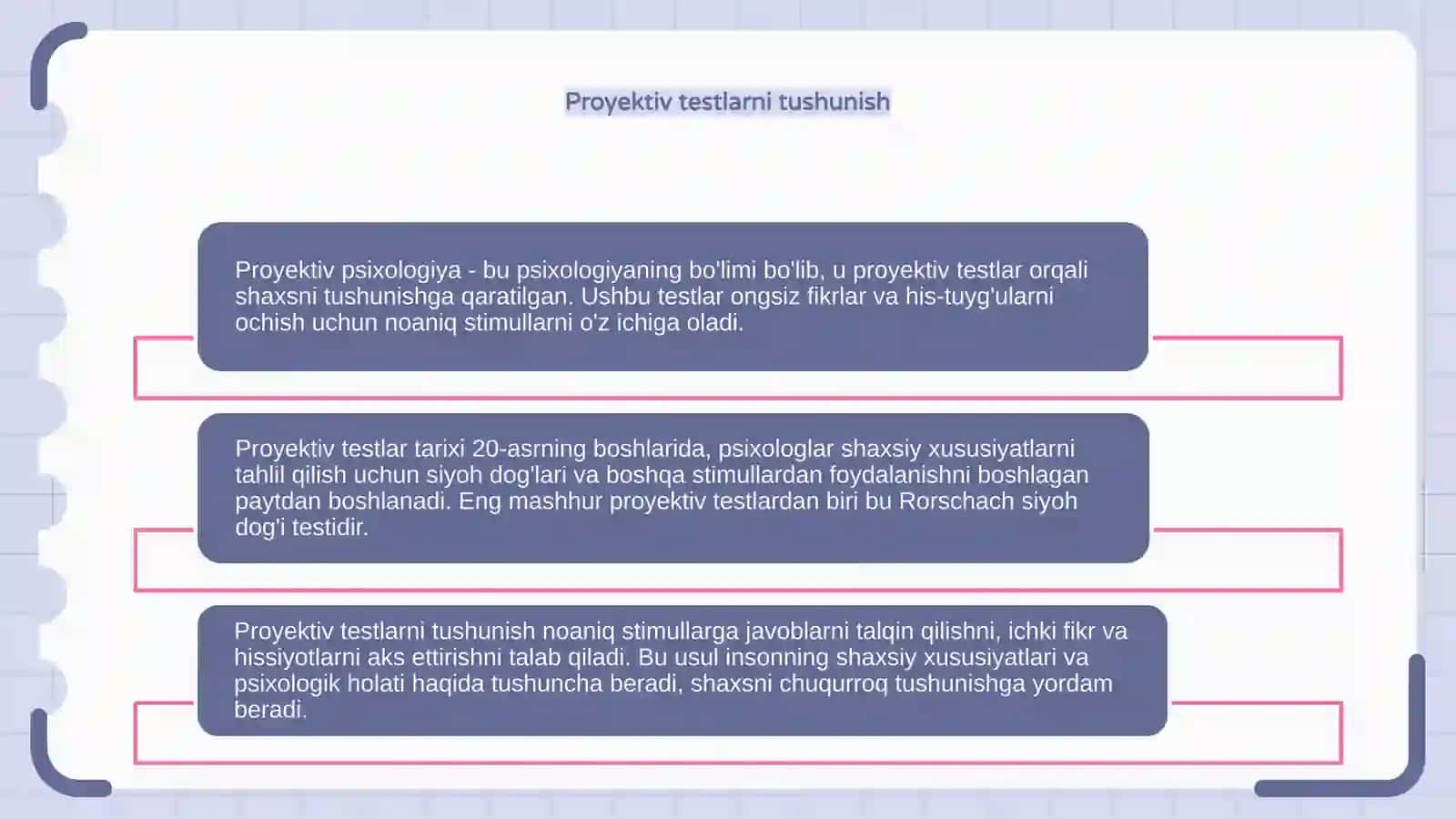 Proektiv psixollogiya. Proektiv testlar tarixi 4