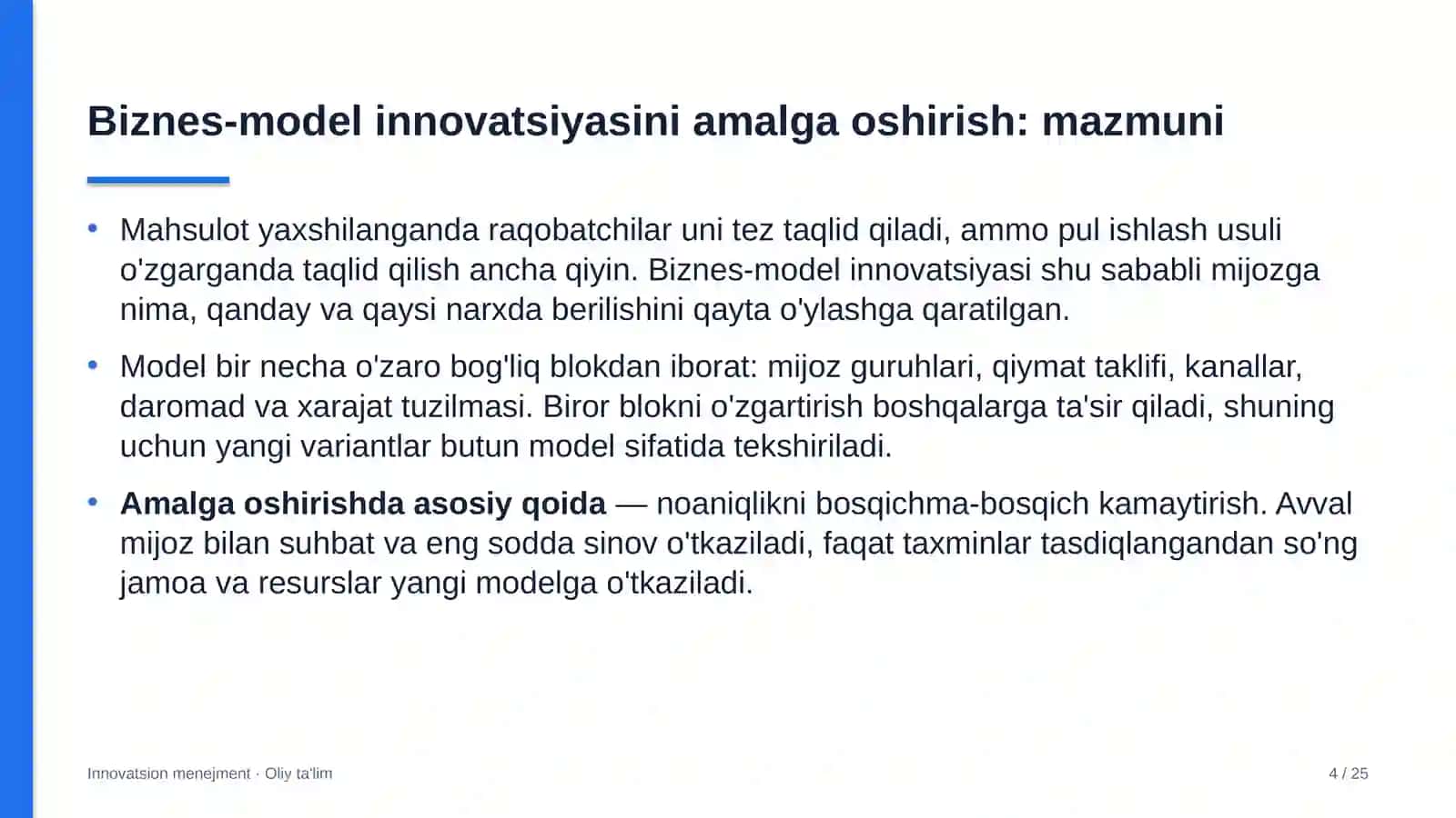 dasturiy ta'minotni testlash sohasida biznes model innovatsiyasini amalga oshirish 6889 4