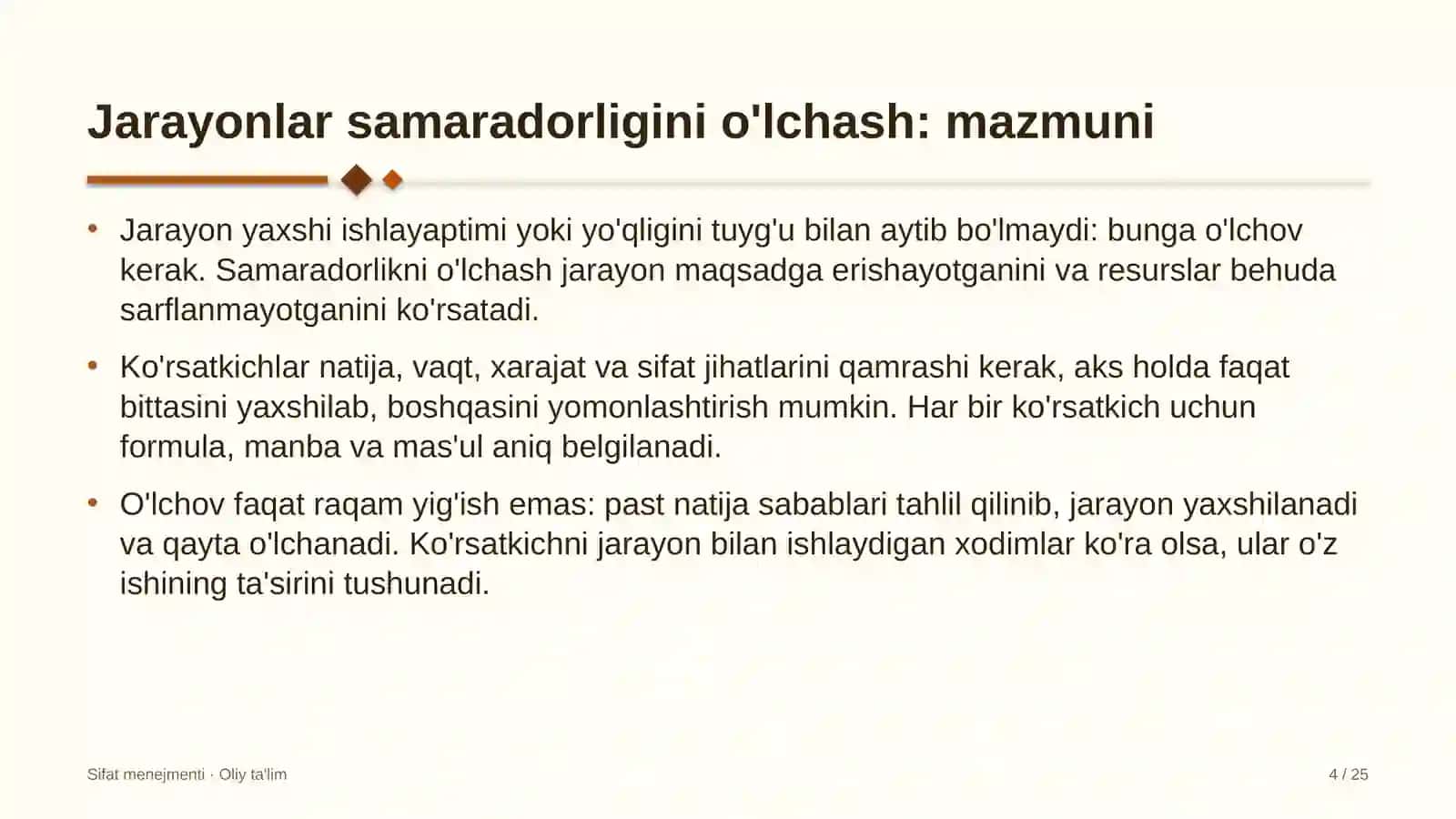 Energiya auditi tashkilotlarida jarayonlar samaradorligini o'lchash 4
