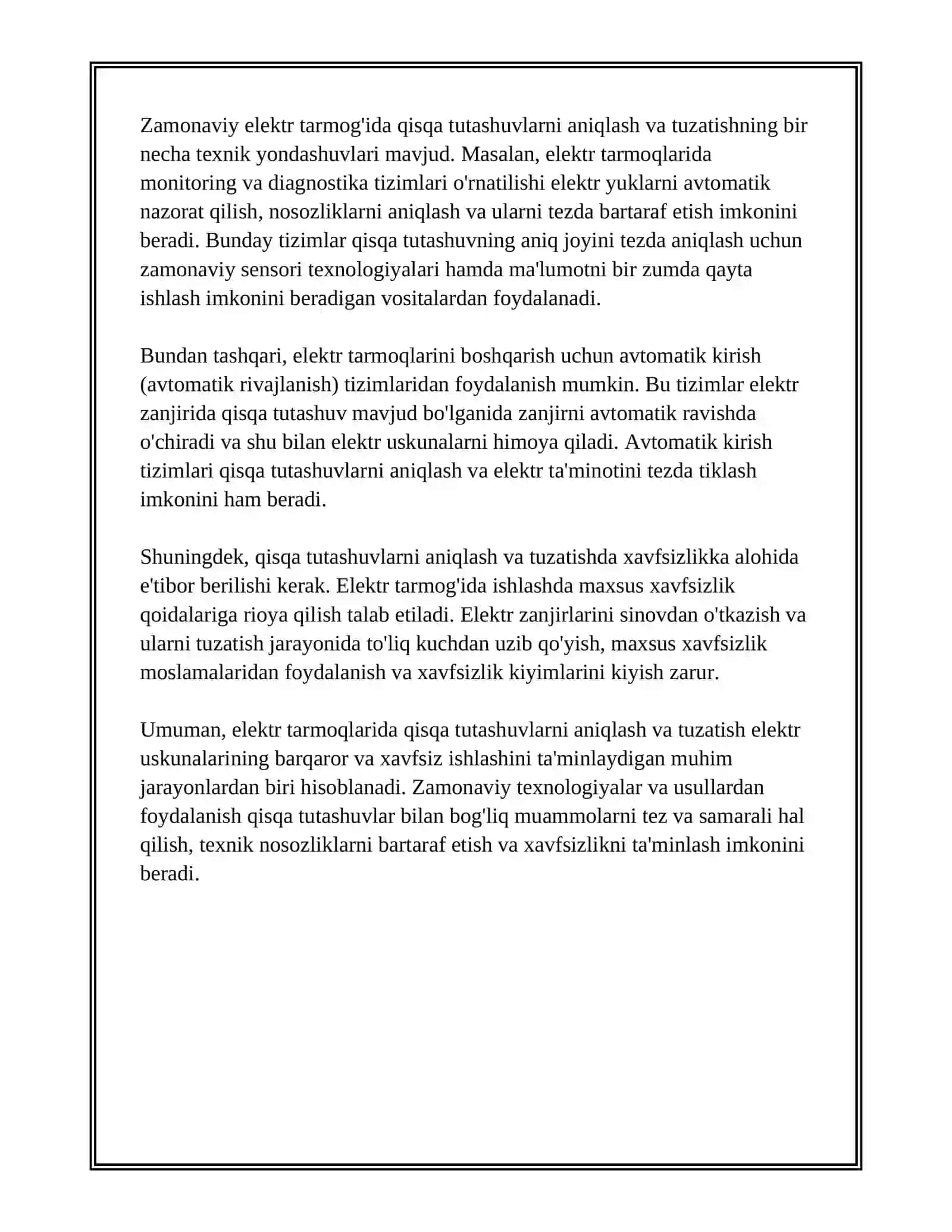 ELEKTR USKUNALAR NOSOZLIKLARINI ANIQLASH VA TUZATISH 4
