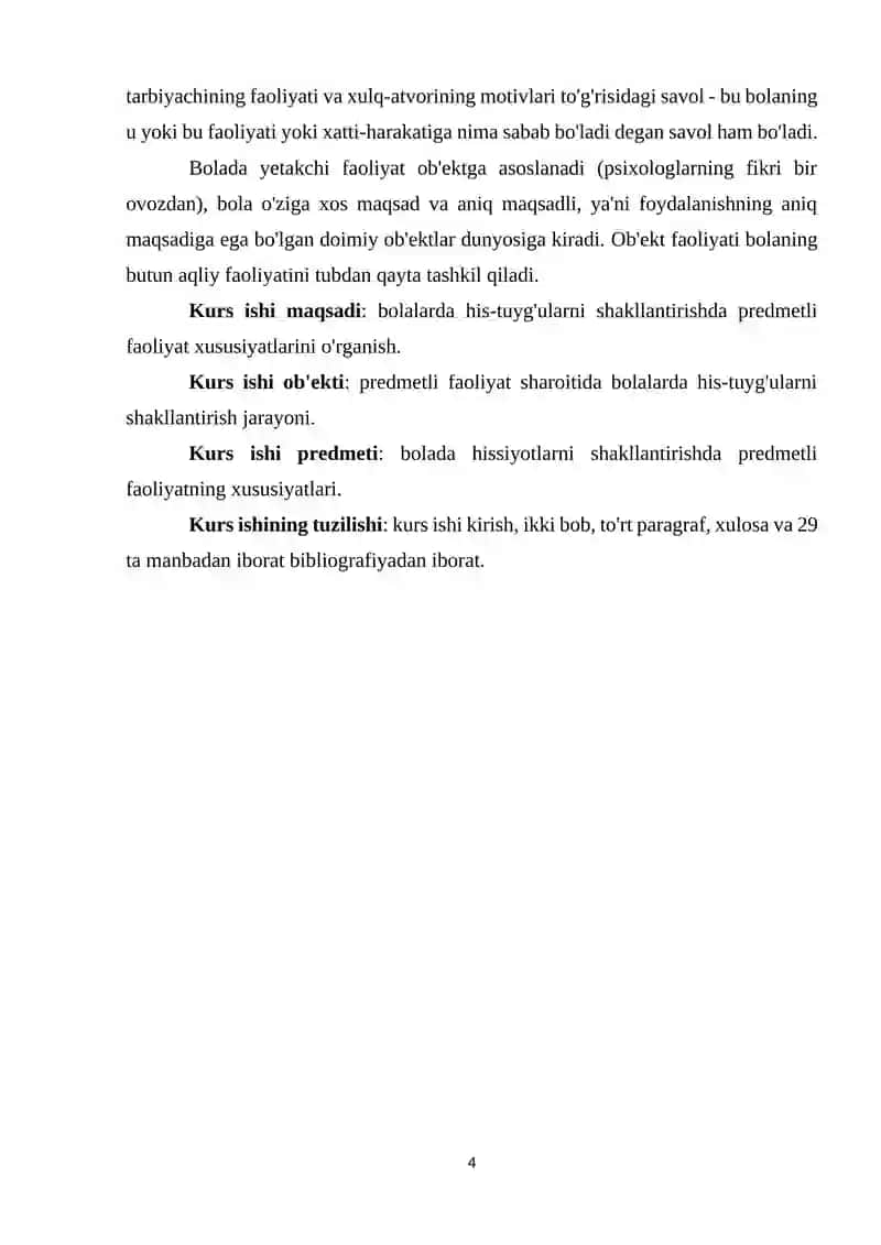 Bolalar Psixologiyasi va Pedagogikasi Fanidan Kurs Ishi 4