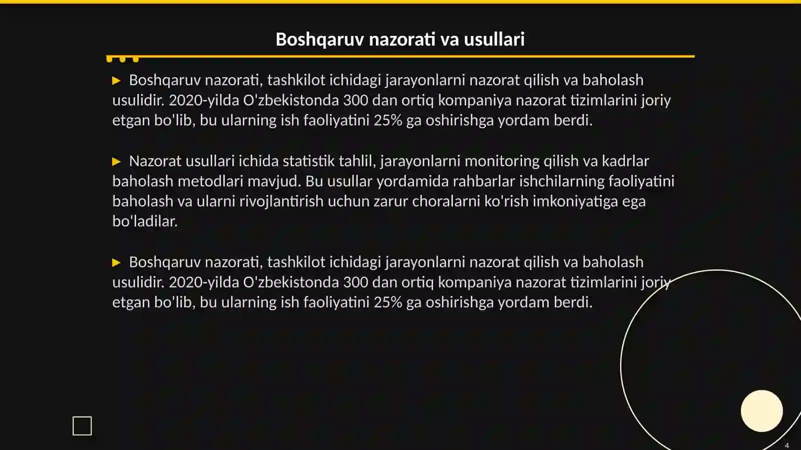 Inson resurslarini boshqarishda boshqarish va nazorat 4