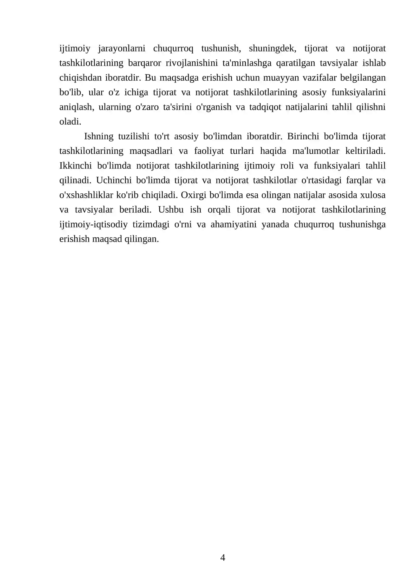 Tijorat va notijorat tashkilotlar, ularning o'ziga xos jihatlari 4