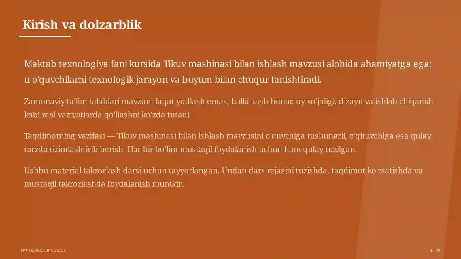 Tikuv mashinasi bilan ishlash (6-sinf) 4