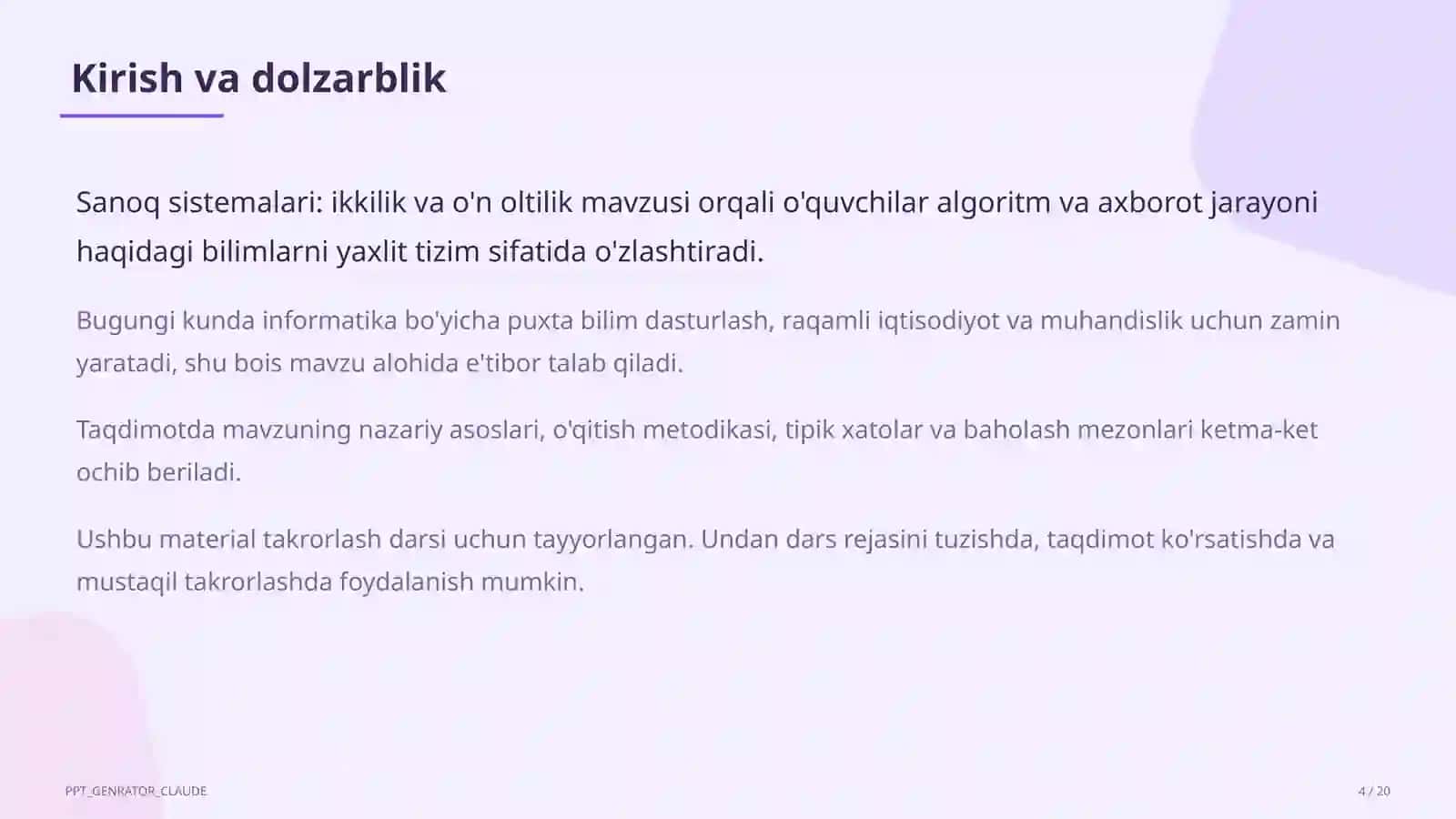Informatika va axborot texnologiyalari (5– 4