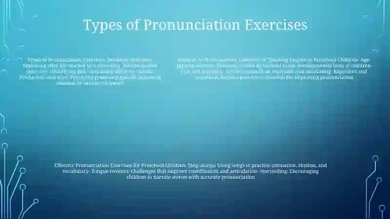 Analysis Of Pronunciation Exercises In Teaching English To Preschool Children 4