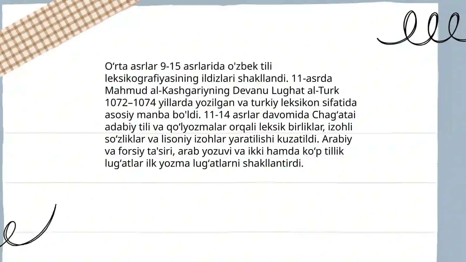 O'zbek tili leksikografiyasining taraqqiyot bosqichlari 4