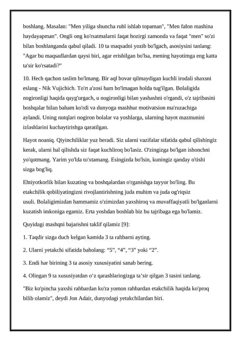 MENEJERLARNING LIDERLIK FAZILATLARINI SHAKLLANTIRISH 4