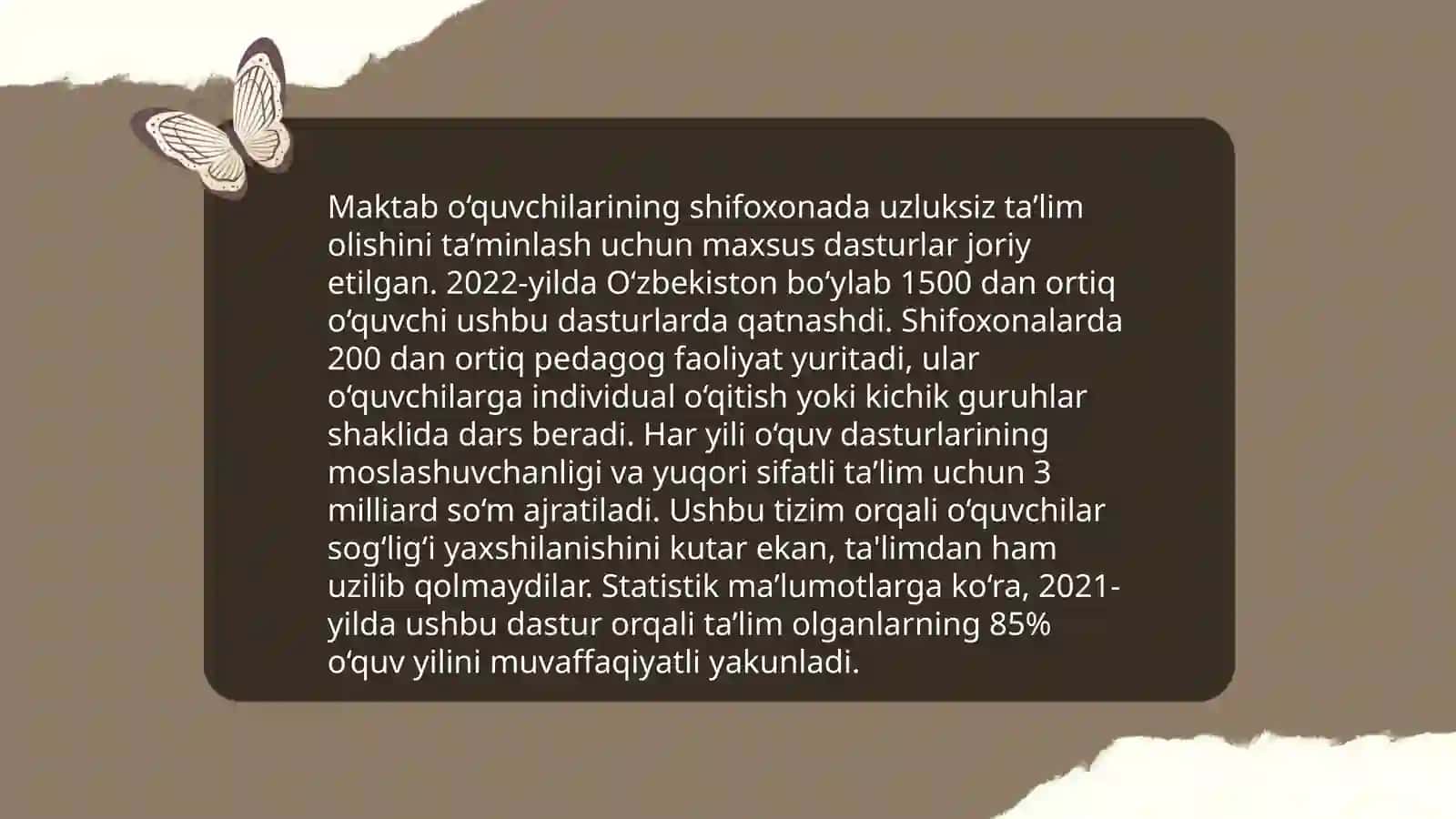 Gospital pedagogika fanidan Uzoq davolanuvchi maktab o’quvchilarning ta’limi 4