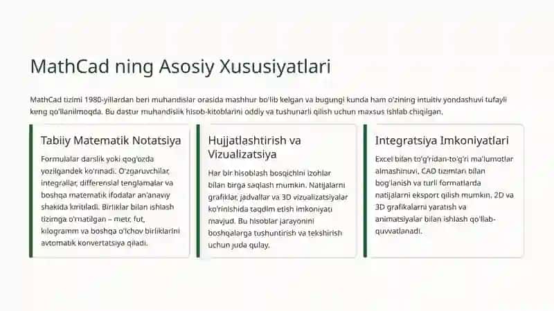 Muhandislik Hisoblarini Avtomatlashtirish 4