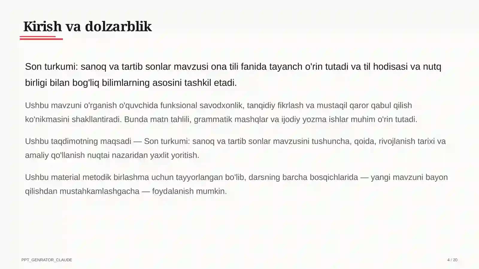 Son turkumi: sanoq va tartib sonlar (6-sinf) 4