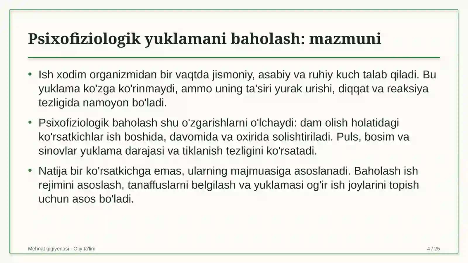 Mehna Gigiyanasi · Oliy Ta'lilm 4