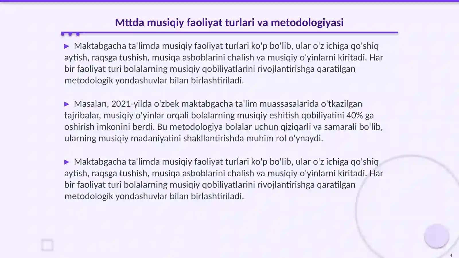Mttda pedagogik jarayonda bolalarda musiqiy madanyatni shakllantirish 4