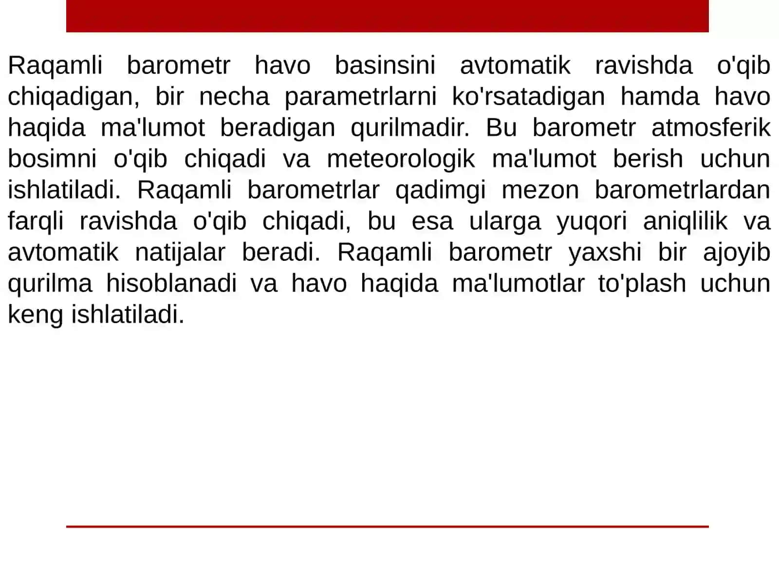 Raqamli barometr 4