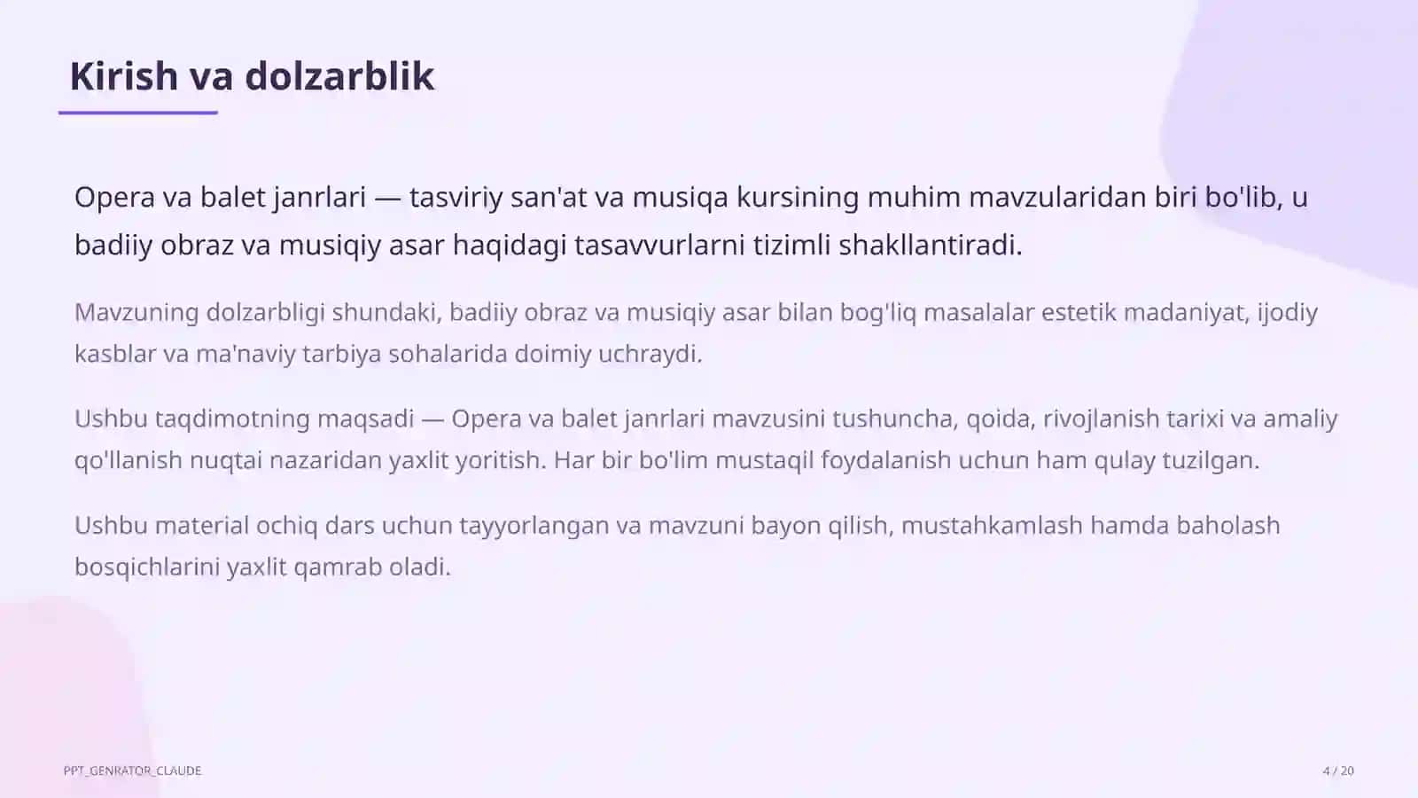 Opera va balet janrlari (6-sinf) 4