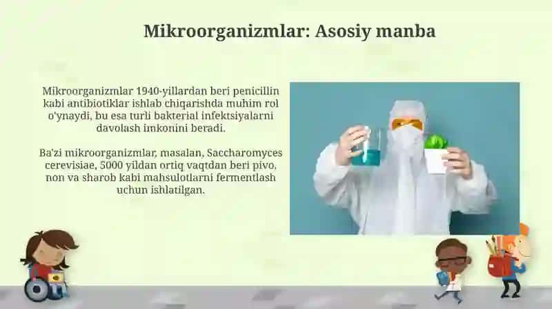 Mikroorganizmlardan zarur moddalar siztezlab olish 4