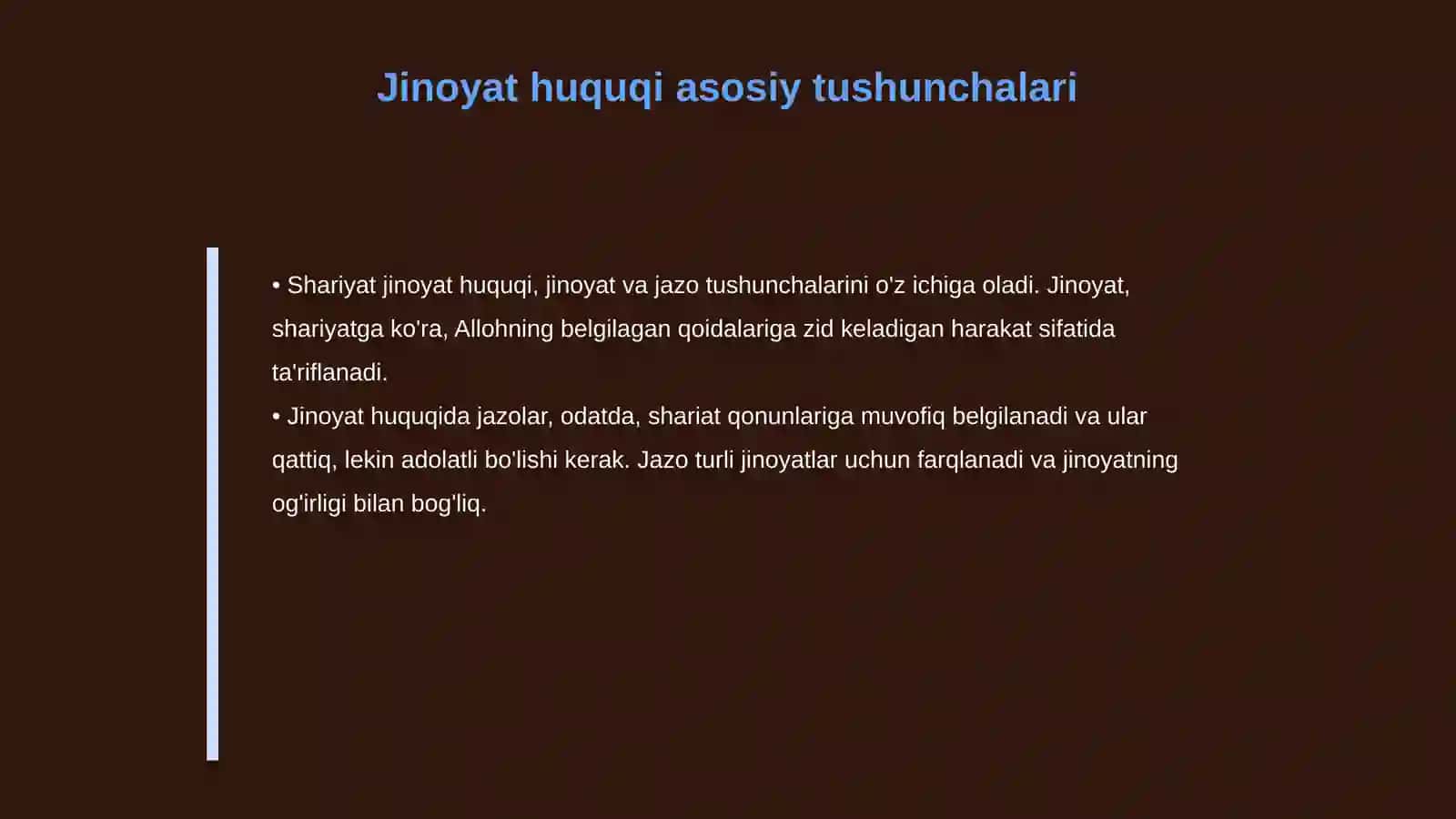Arab xalifaligida shariyat boʻyicha jinoyat huquqi va sud ishlarini yuritish tartibi 4