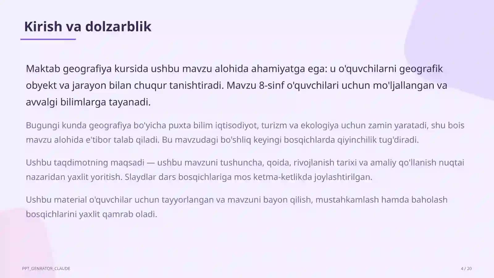 O'zbekistonning ichki suvlari: Amudaryo va Sirdaryo (8-sinf) 4
