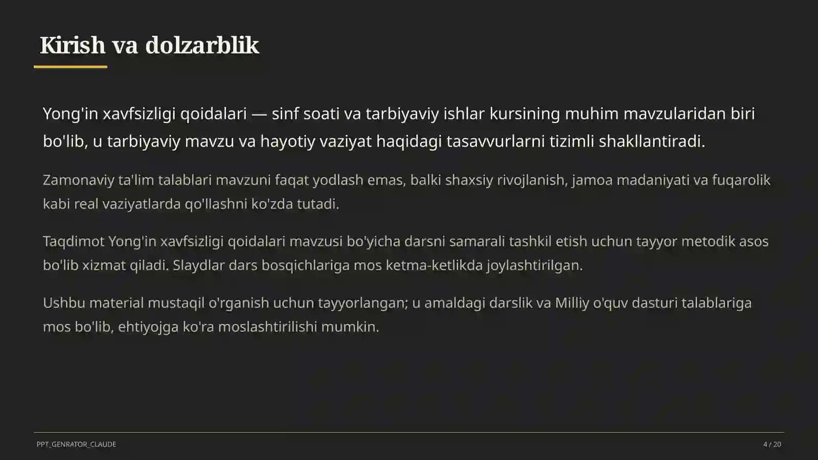 Yong'in xavfsizligi qoidalari 4