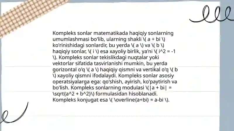 Algebraik tenglamalar 4