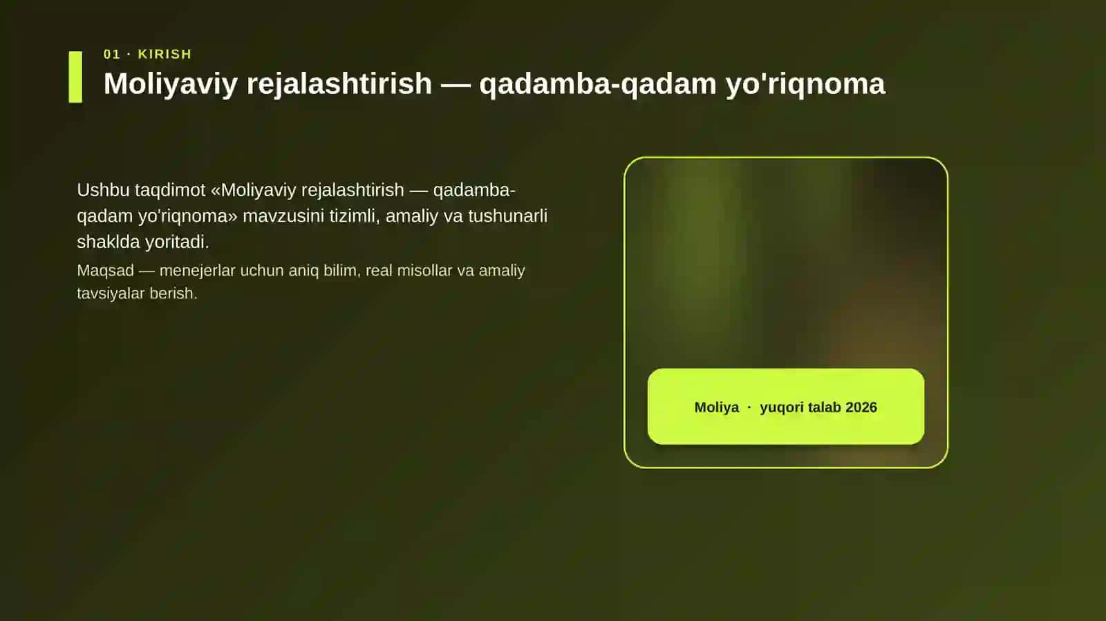 Moliyaviy rejalashtirish — qadamba-qadam yo'riqnoma 4