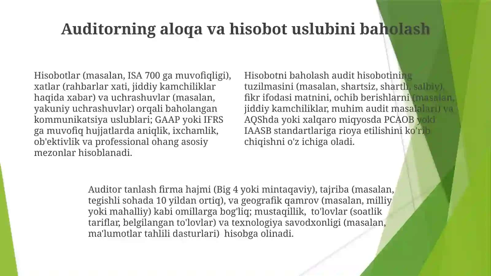 Auditor Tanlash Mezonlari 4