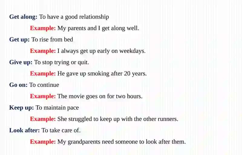 Phrasal verb 4