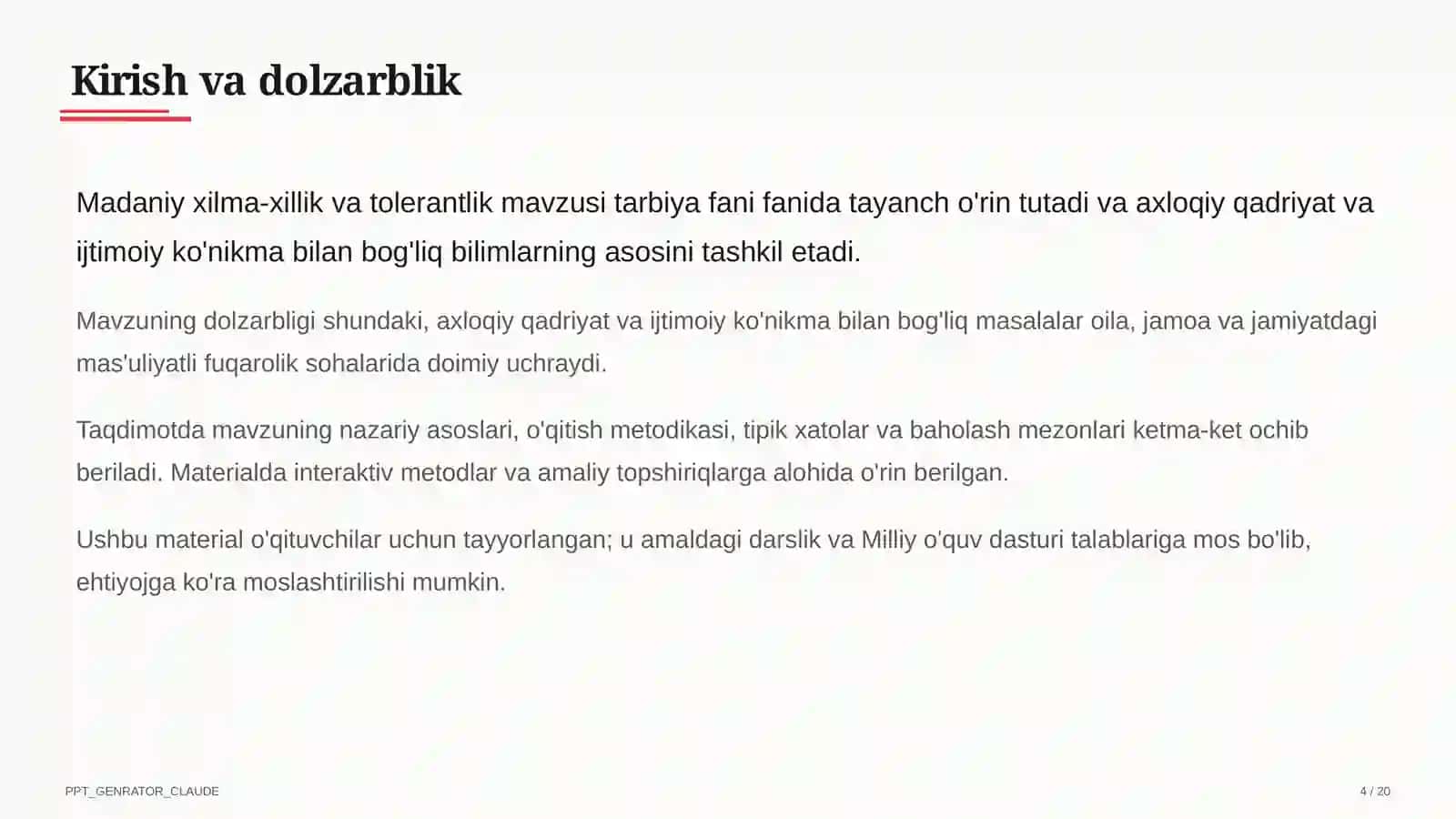 Madaniy xilma-xillik va tolerantlik (11-sinf) 4