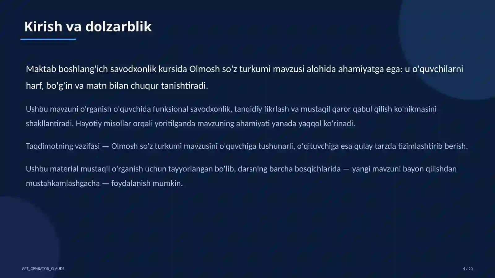 Olmosh so'z turkumi (4-sinf) 4