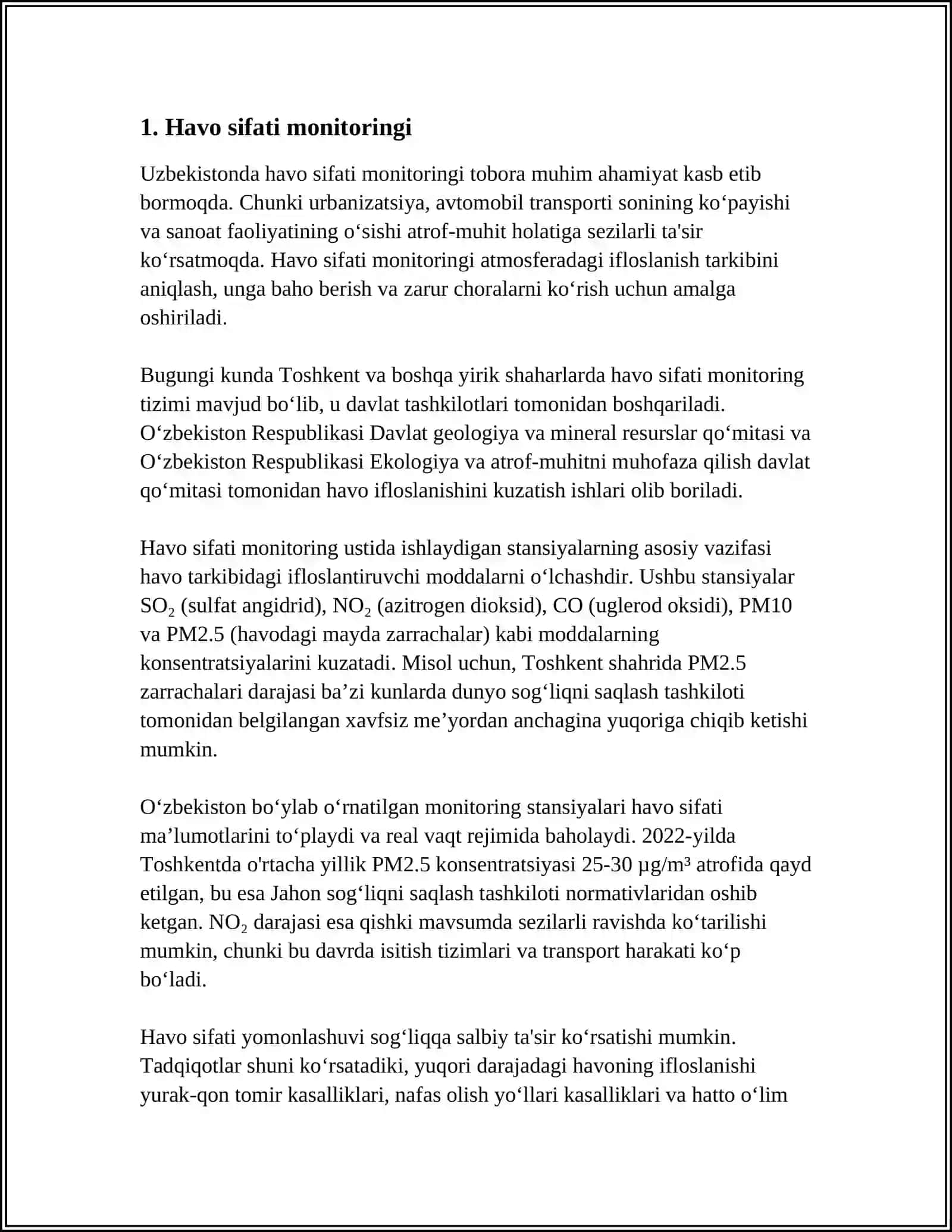 ATMOSFERA EKOLOGIK MONITORINGI 4