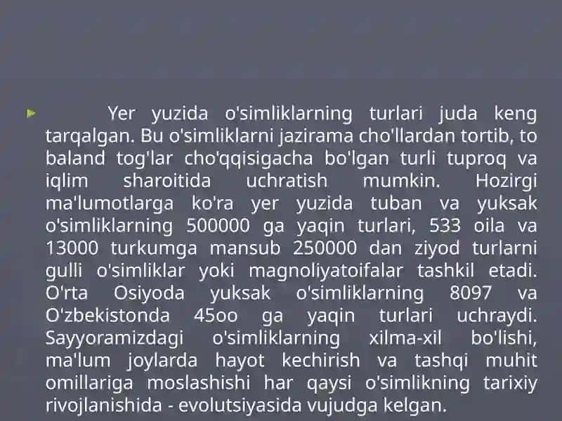 TROPIKDA TARQALGAN OZIQ OVQAT OʻSIMLIKLARI. 4