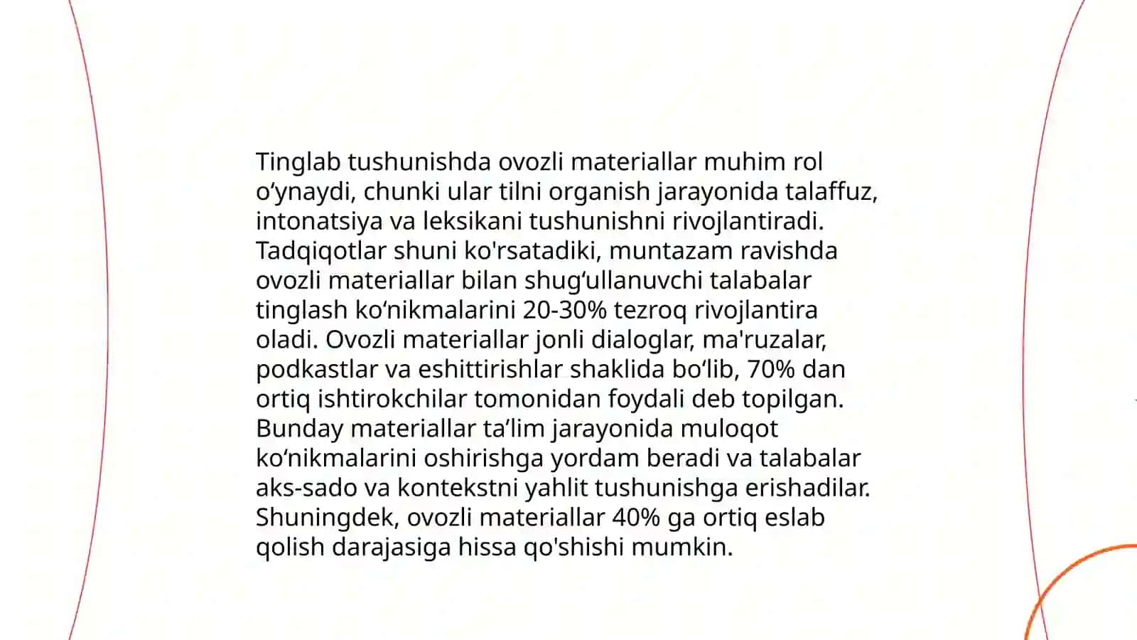 Oʻquvchilarda tinglab tushunish koʻnikmalarini shakllantirish mazmuni 4