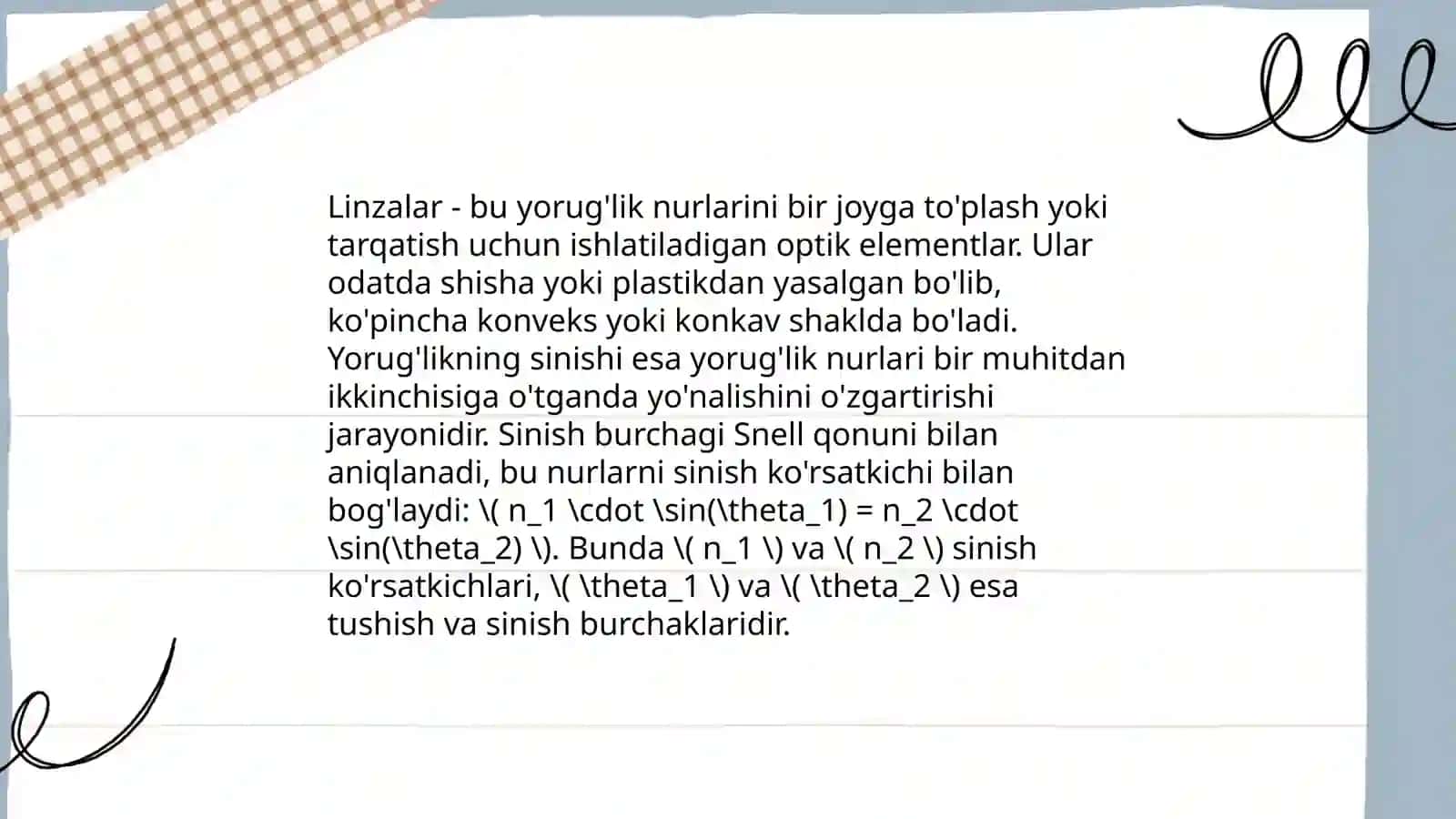 Linzaning fizikaviy ahamiyati va tibbiyotdagi oʻrni 4