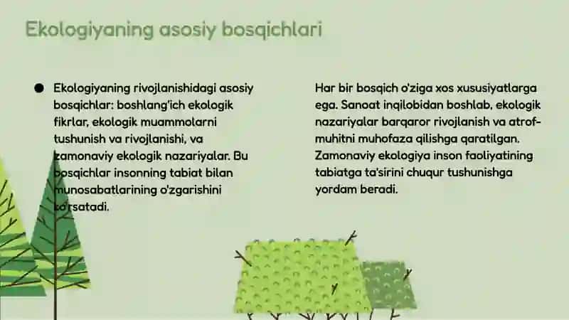 Ekologiyaning rivojlanish tarixi 4