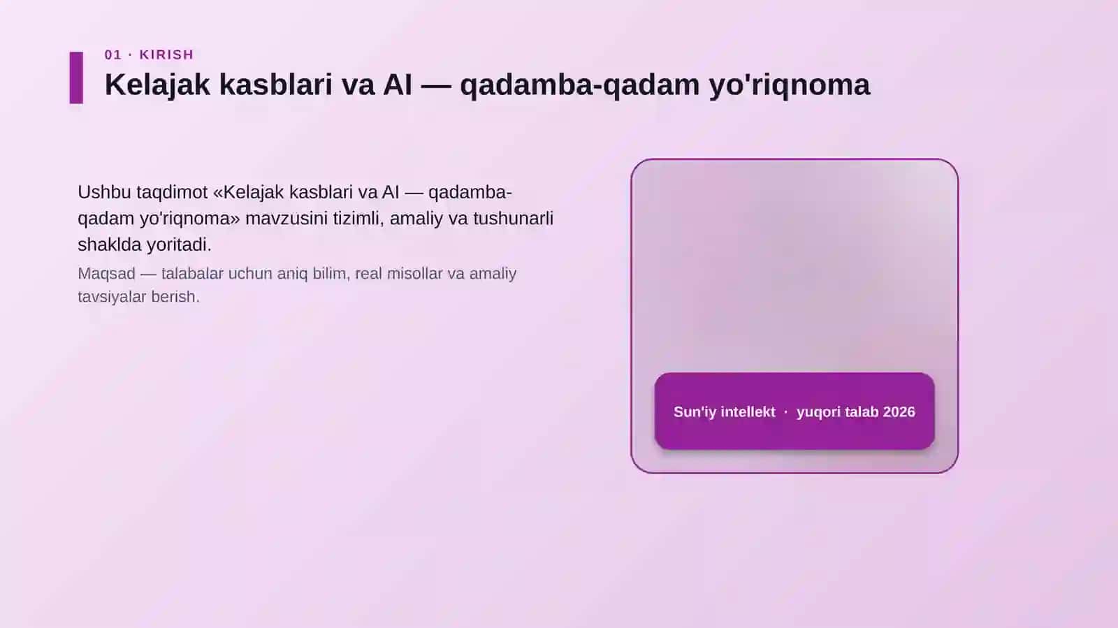 Kelajak kasblari va AI — qadamba-qadam yo'riqnoma 4