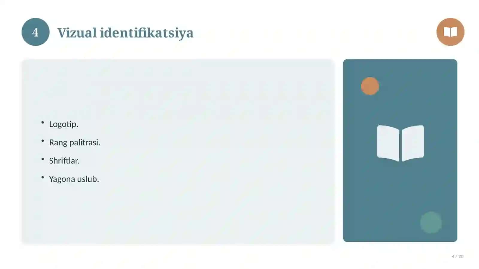 Grafik dizayn: nazariy asoslari, an'anaviy yondashuvda (Mustaqil ta'lim topshirig'i) 4
