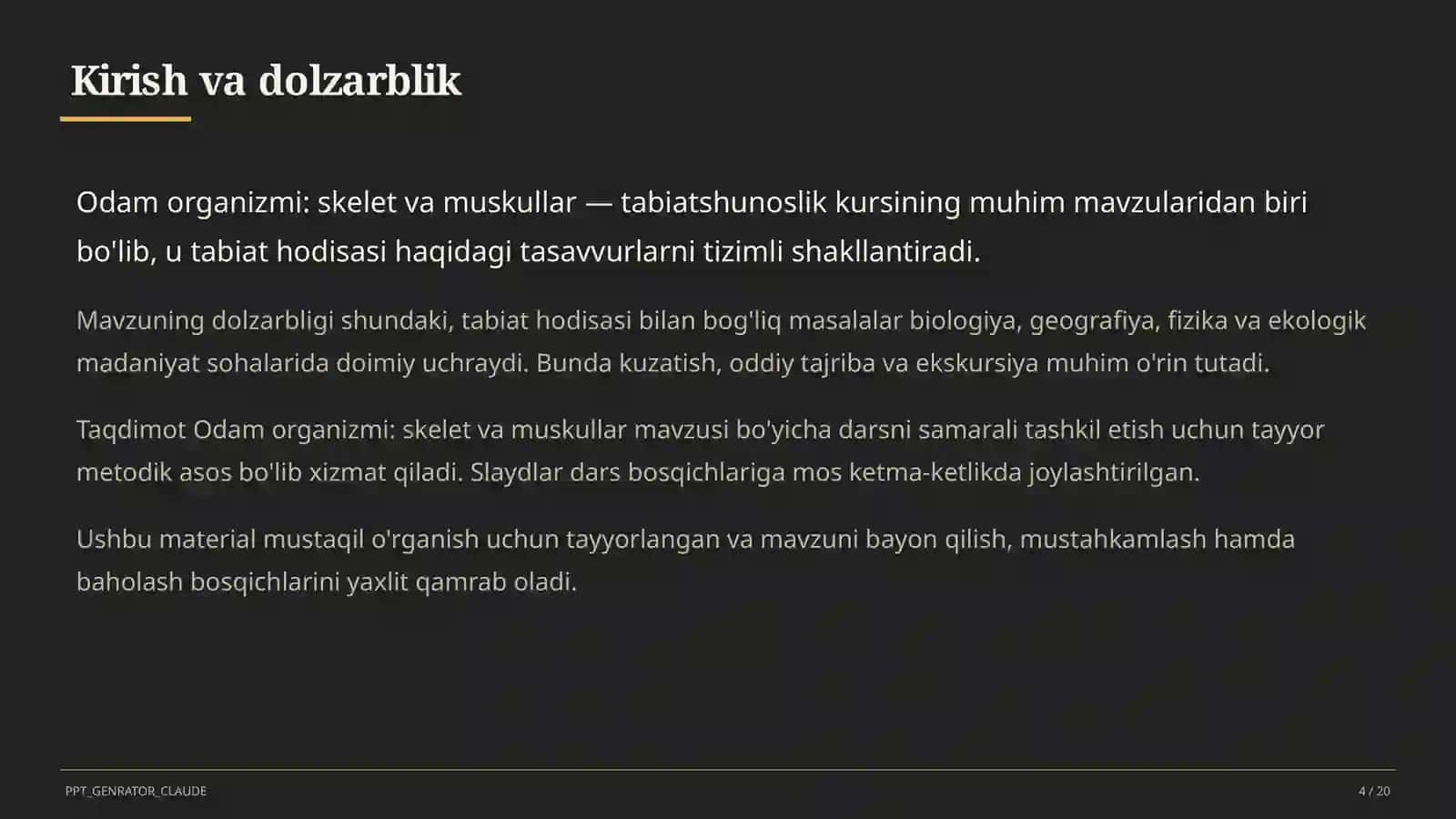Odam organizmi: skelet va muskullar (4-sinf) 4